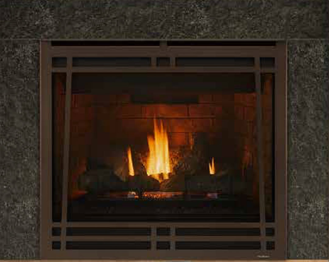 Novus 36 Direct Vent Gas Fireplace top/rear vent unit with IntelliFire (LP)