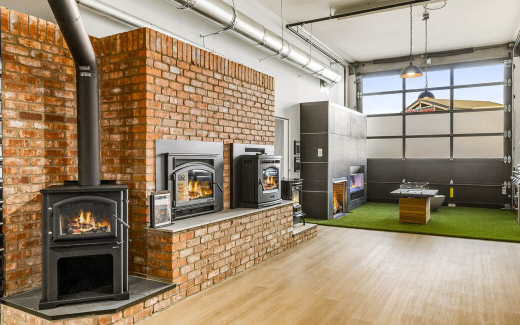 Fireplaces from Fireside Home Solutions in the Spokane Showroom Location.